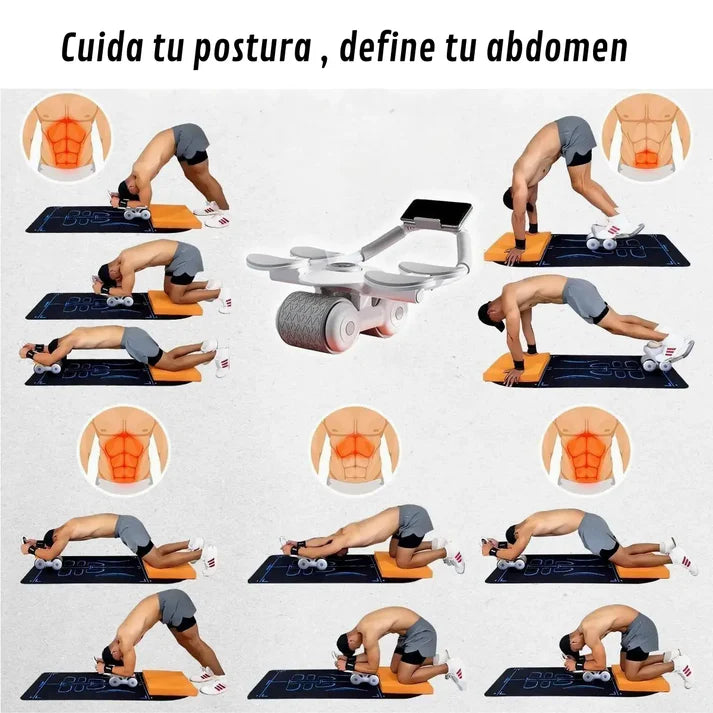 RODILO PARA ABDOMINALES CON DOBLE SOPORTE